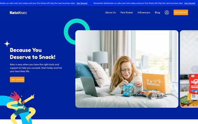 Keto Krate homepage