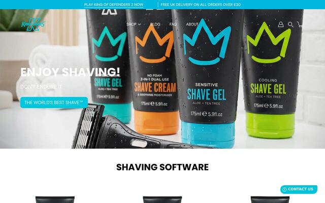 King of Shaves homepage