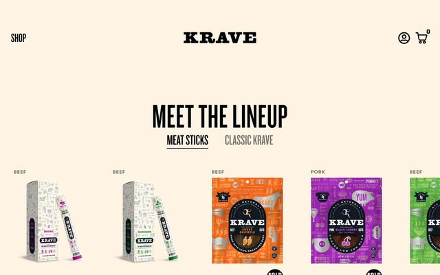 KRAVE Jerky of the Month Club homepage