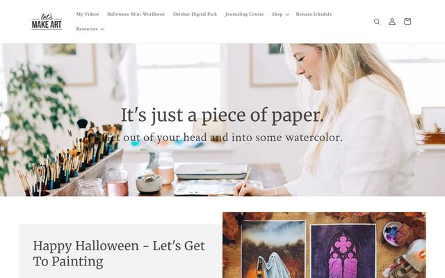 Let's Make Art Watercolor Subscription Box homepage
