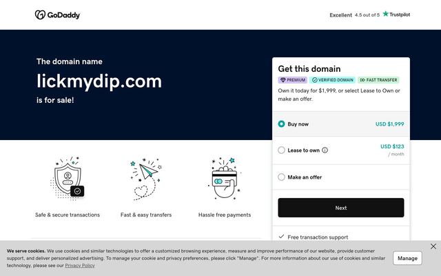 Lick My Dip homepage