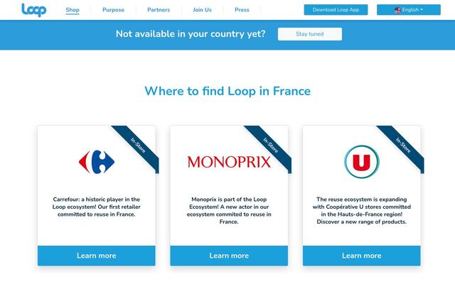 Loop (TerraCycle) homepage