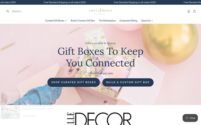 Luxe & Bloom Self Care Subscription Box homepage