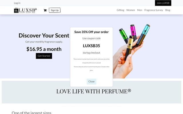 Luxury Scent Box (LUXSB) homepage