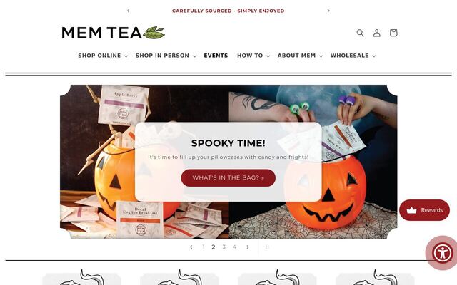 Mem Tea Imports Monthly Tea Box homepage