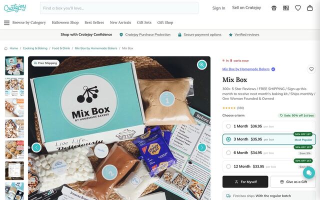 Mix Box by Homemade Bakers homepage