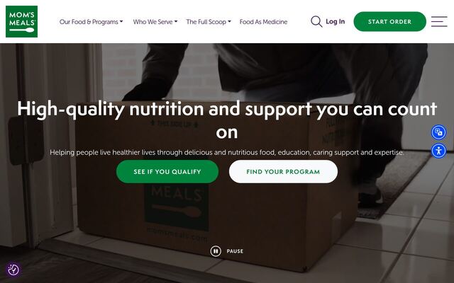 Mom's Meals homepage