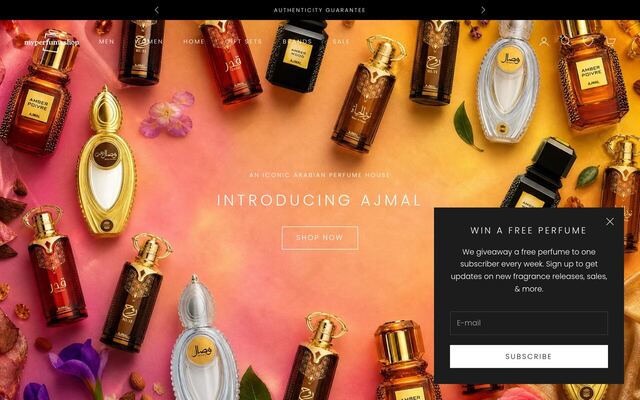 My Perfume Shop Australia Sample Subscription homepage