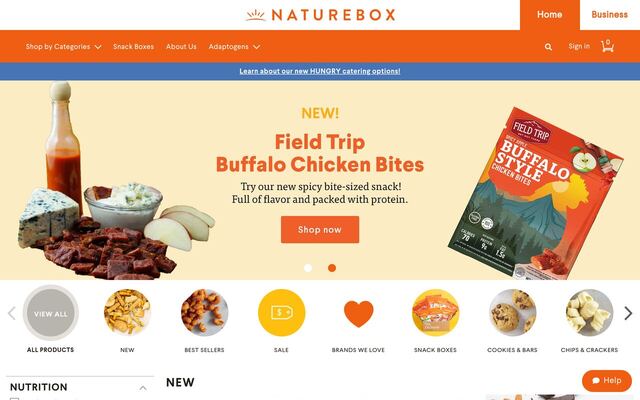 NatureBox homepage