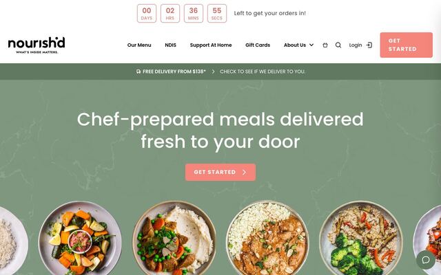 Nourish'd homepage