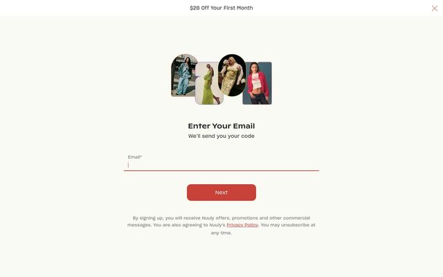 Nuuly homepage