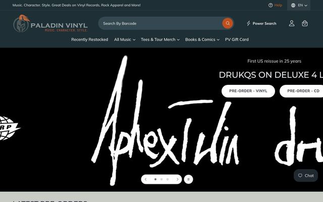 Paladin Vinyl homepage