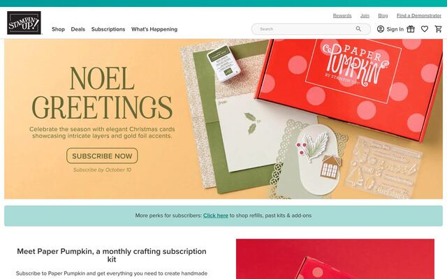 Paper Pumpkin (Stampin' Up!) homepage