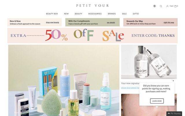 Petit Vour homepage