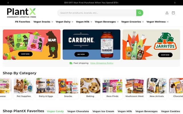 PlantX homepage