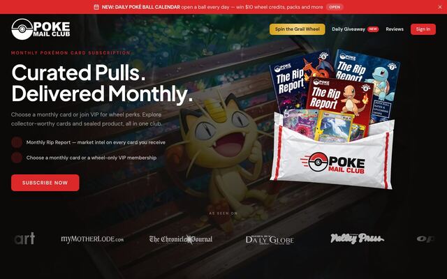 Pokemailclub homepage
