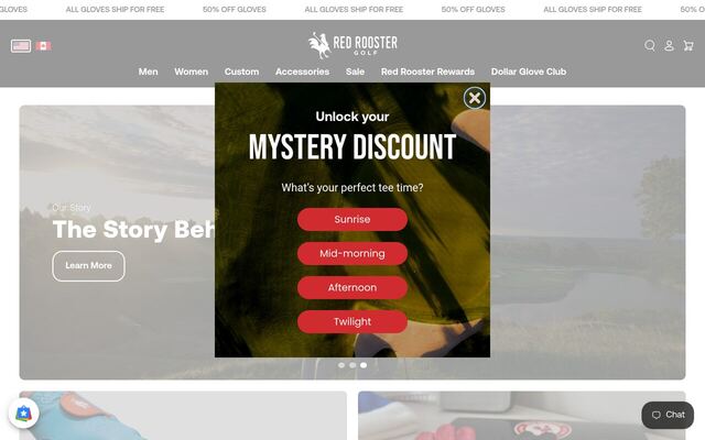 Red Rooster Golf homepage