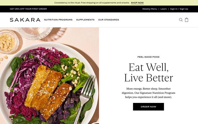 Sakara Life homepage