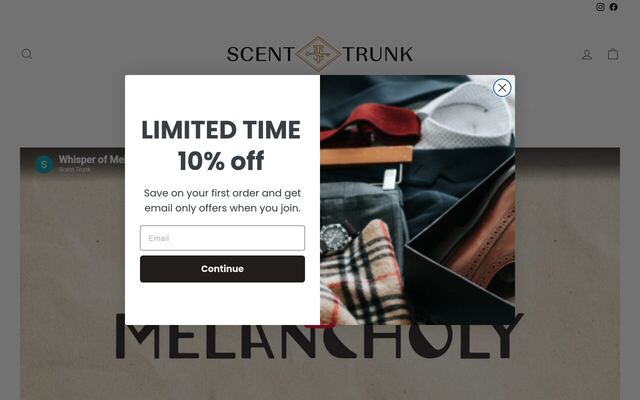 Scent Trunk homepage