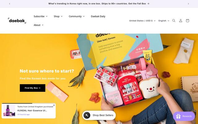 Snack Fever (Daebak) homepage