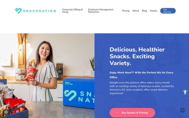 SnackNation homepage