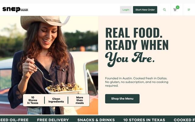 Snap Kitchen homepage