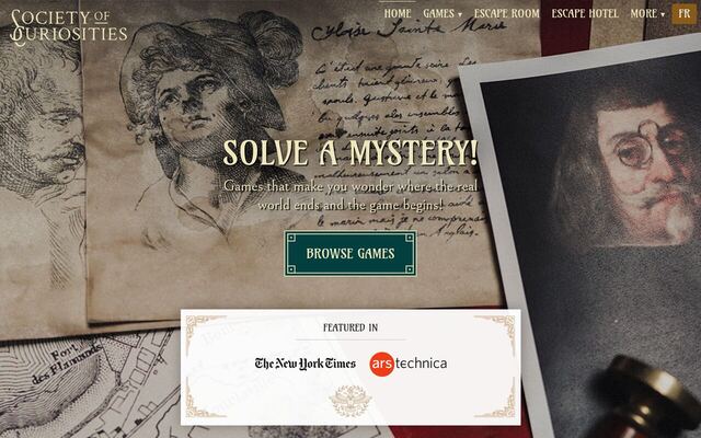Society of Curiosities homepage