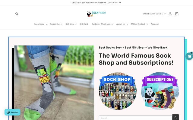 Sock Panda homepage