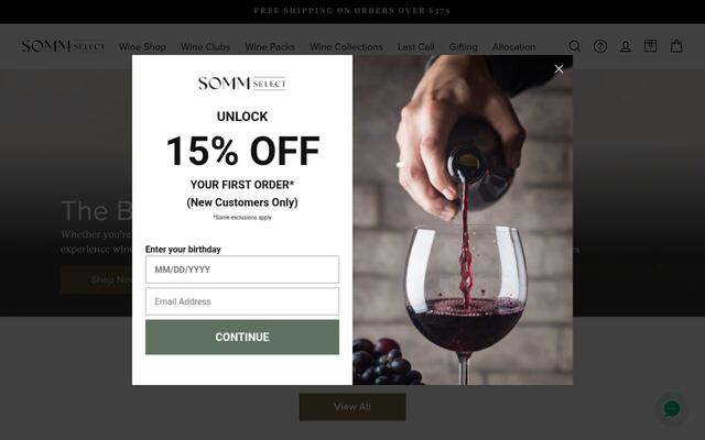 SommSelect homepage