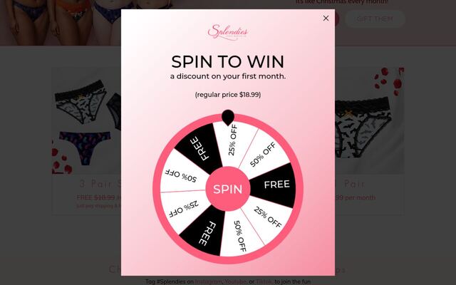 Splendies homepage
