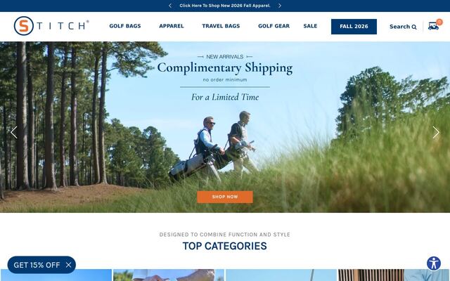 Stitch Golf homepage