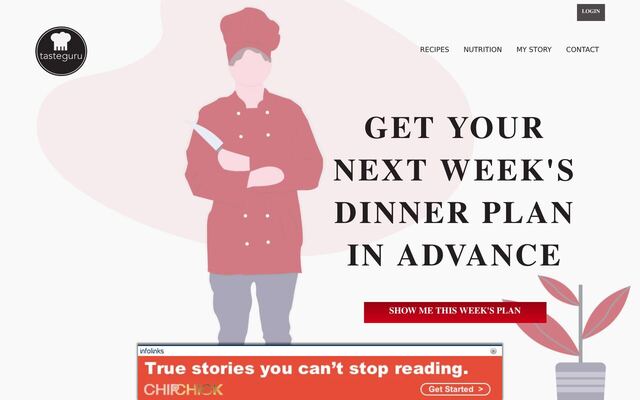 Taste Guru homepage