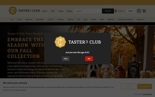 Taster's Club homepage