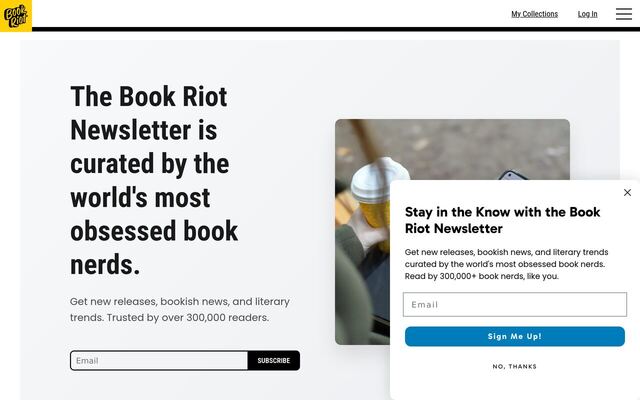 TBR: Tailored Book Recommendations (Book Riot) homepage