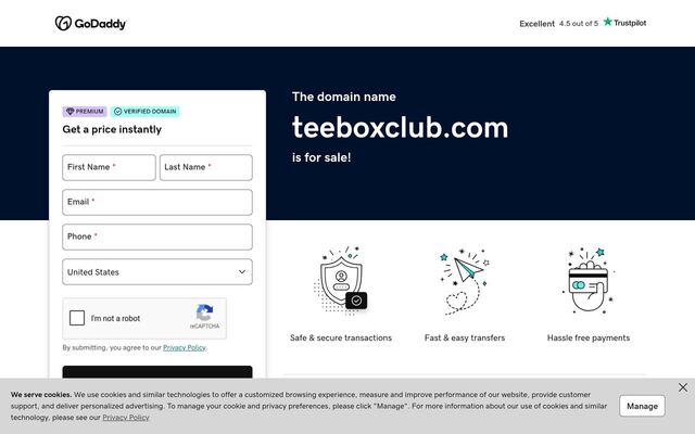 Tee Box Club homepage
