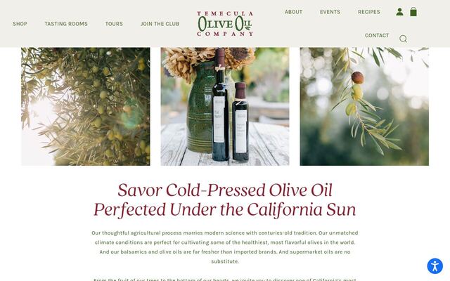 Temecula Olive Oil Company Simply Olive Oil Club homepage