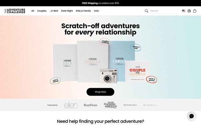 The Adventure Challenge (Adventure Box) homepage