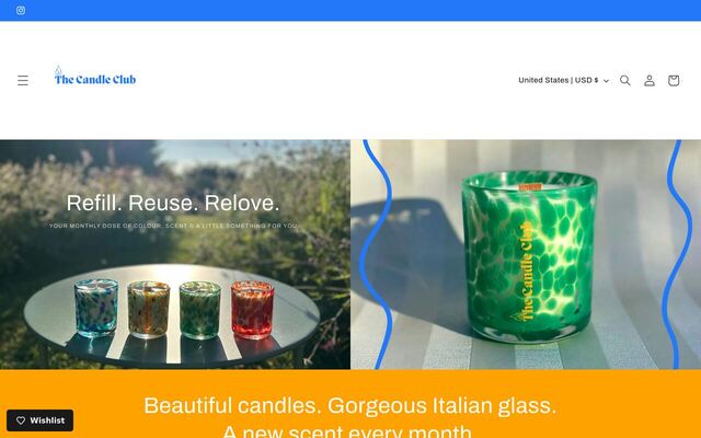 The Candle Club homepage