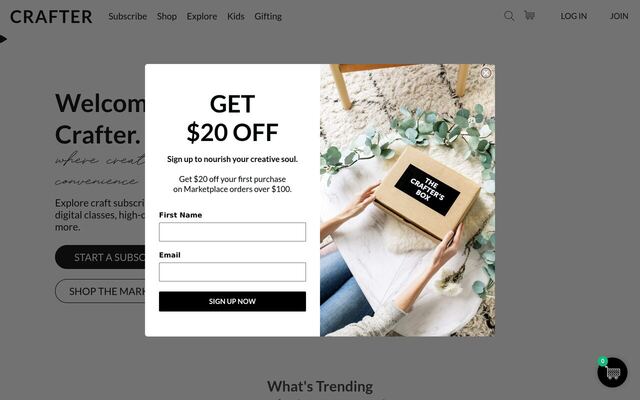 The Crafter's Box homepage