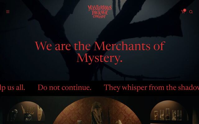 The Mysterious Package Company homepage