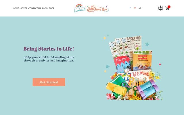 The Storytime Box homepage