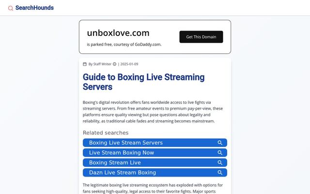 Unbox Love homepage