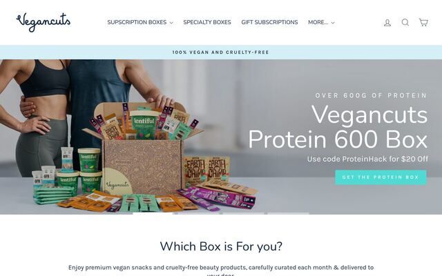 Vegancuts homepage