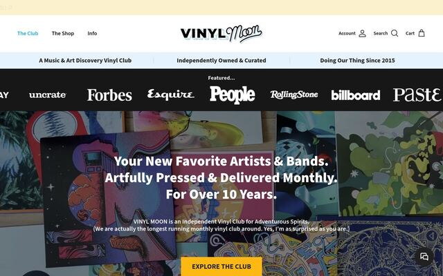 Vinyl Moon homepage