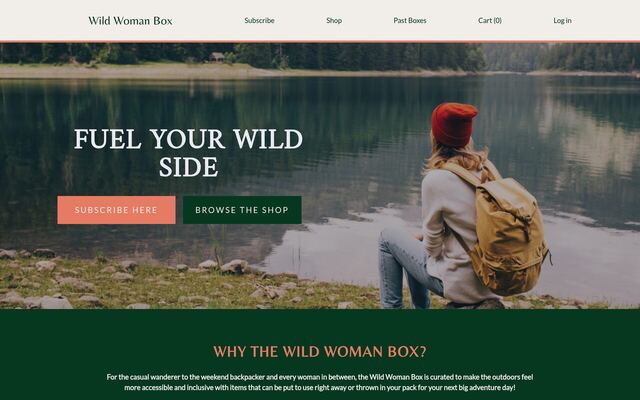 Wild Woman Box homepage